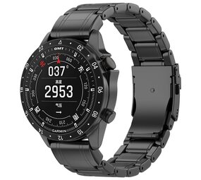 Strap-it® Garmin Fenix 3 Premium Titanarmband (Schwarz)