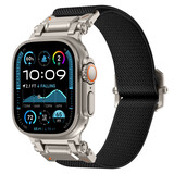 Strap-it® Apple Watch 'Explorer' Polyester Armband (Schwarz mit Titan)