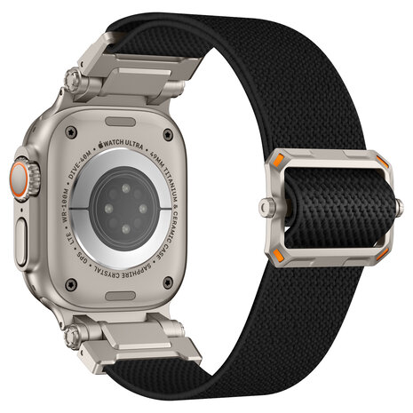 Strap-it® Strap-it Apple Watch 'Explorer' Polyester Armband (Schwarz mit Titan) Strap-it® Strap-it Apple Watch 'Explorer' Polyester Armband (Schwarz mit Titan)