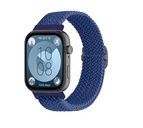 Strap-it® Huawei Watch Fit 3 Geflochtenes Armband (Blau)