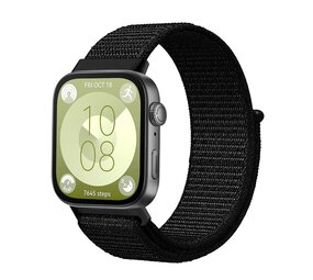 Strap-it® Huawei Watch Fit 3 Classic Nylonarmband (Schwarz) Strap-it® Huawei Watch Fit 3 Classic Nylonarmband (Schwarz)