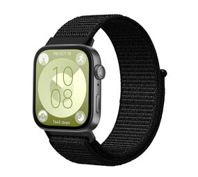 Strap-it® Huawei Watch Fit 4 Classic Nylonarmband (Schwarz)