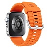 Strap-it® Strap-it Huawei Watch Fit 4 Pro Classic Silikonarmband (Orange) Strap-it® Strap-it Huawei Watch Fit 4 Pro Classic Silikonarmband (Orange)