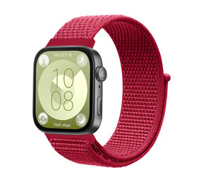 Strap-it® Huawei Watch Fit 4 Pro Classic Nylonarmband (Rot)