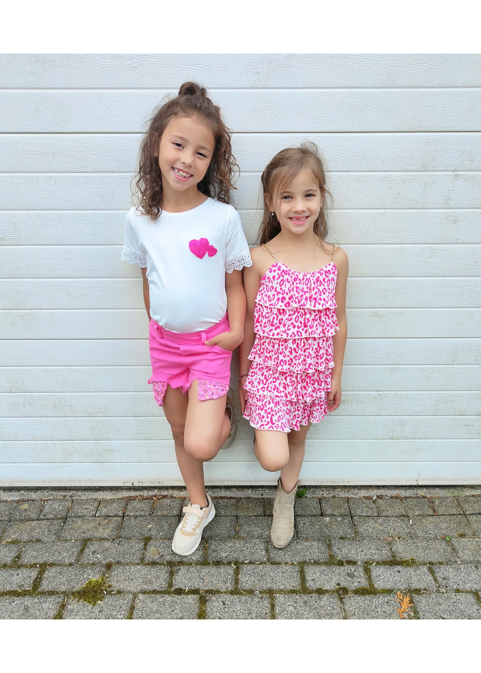 Fashion Kids  Set 2-delig roze, shirt en short