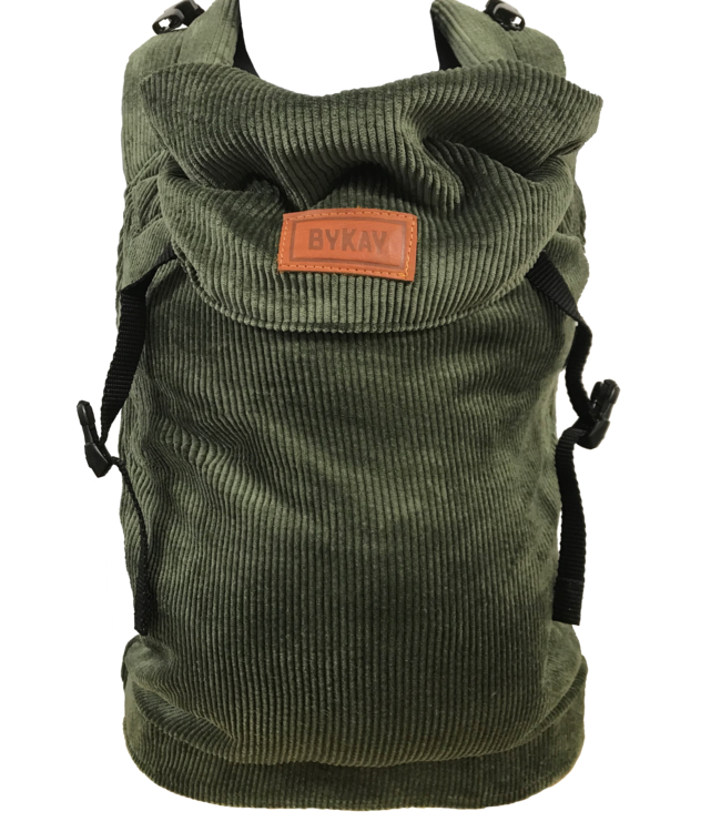 ByKay Draagzak -Click carrier classic - Ribbed Moss Green