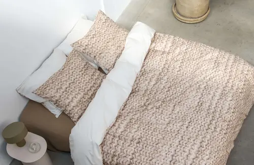 SNURK Twirre FLANEL Sand Dekbedovertrek