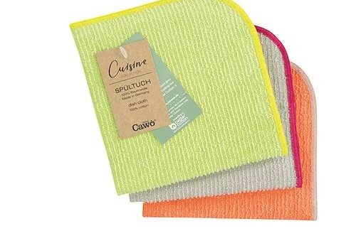 Cawö Trio Pistache Mandarine Vaatdoek (30x30cm - 3pack)