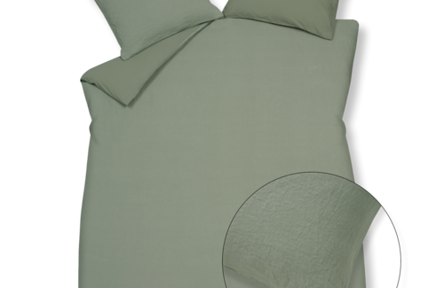 Vandyck PURITY 79 LINEN 100% Smoke Green Dekbedovertrek
