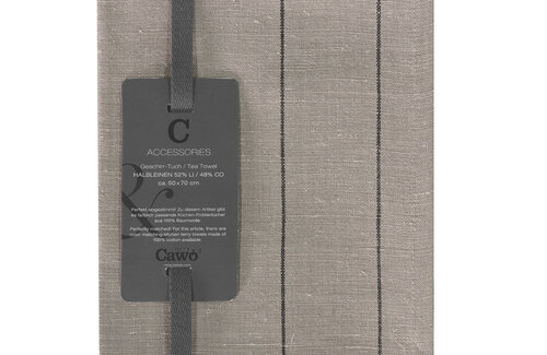 Cawö Nature Muskat Stripe Theedoek (50x70cm)