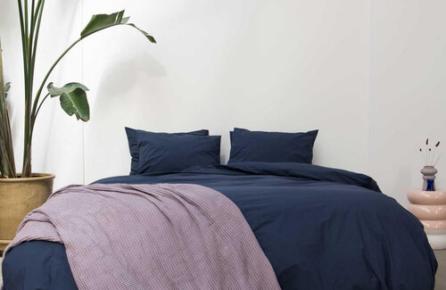 SNURK Navy Blue Dekbedovertrek