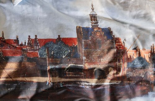 Essenza Mauritshuis View on Delft Calming Blue Dekbedovertrek