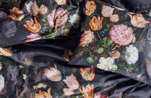 Essenza Mauritshuis Tulip Bloom Nightblue Dekbedovertrek