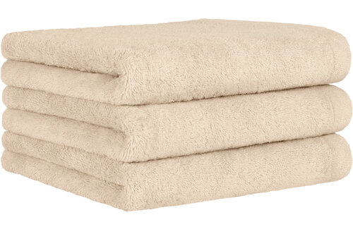 Cawö Lifestyle UNI Beige Handdoek