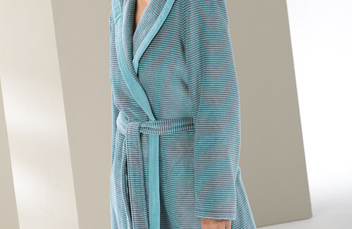 Cawö Two-Tone Turquoise 6425 Badjas