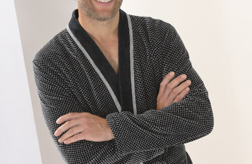 Cawö Kimono Grey 4839 Badjas