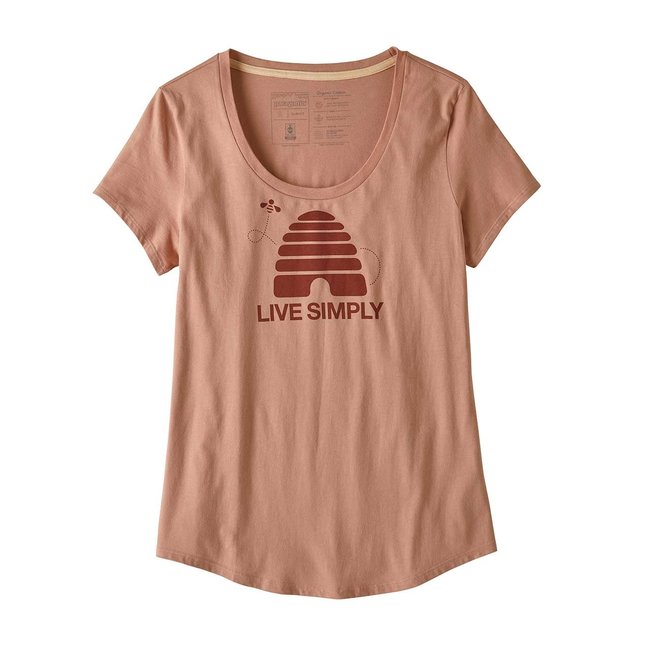 W's Live Simply® Organic Cotton T-Shirt - Scotch Pink