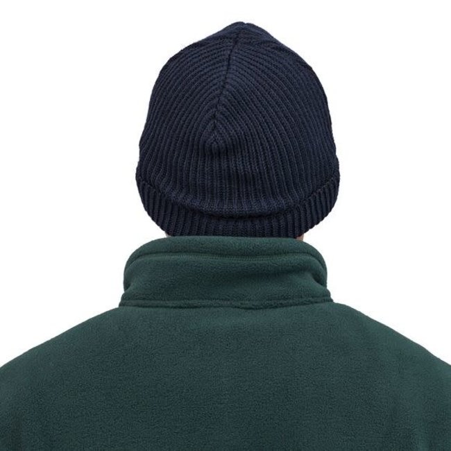 Fishermans Rolled Beanie - Navy blue