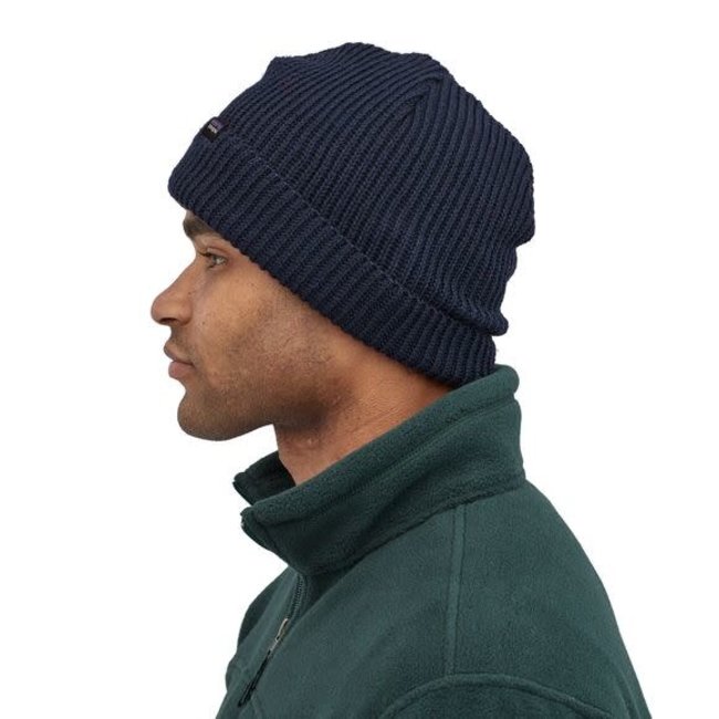 Fishermans Rolled Beanie - Navy blue