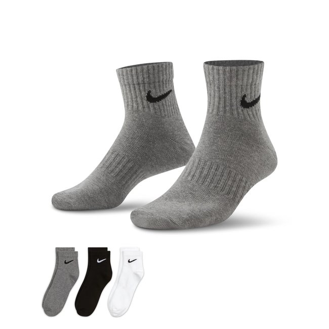 NIKE Everyday Lightweight Ankle  - Grey/white/Black