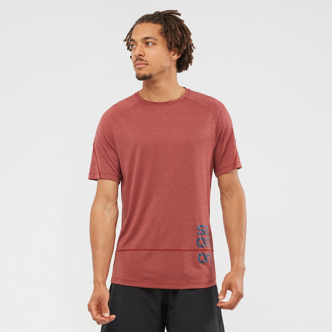 Cross Run  Graphic Tee  - Cabernet/Dark Denim