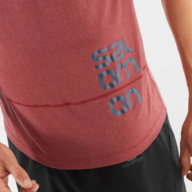 Cross Run  Graphic Tee  - Cabernet/Dark Denim