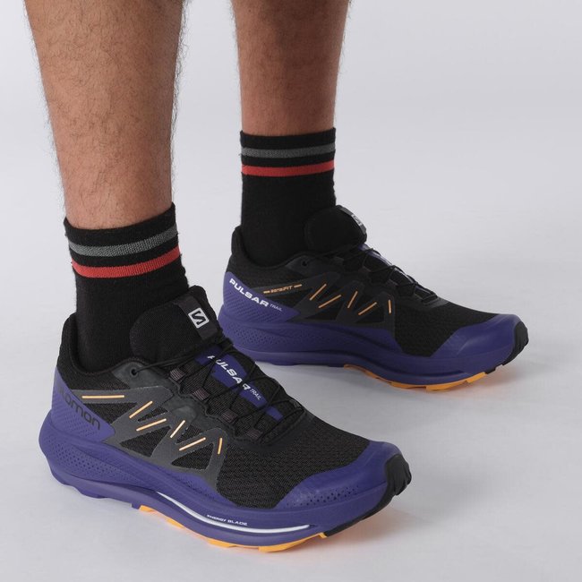 SALOMON Pulsar Trail - Black/Clematis Blue/Blazing Orange