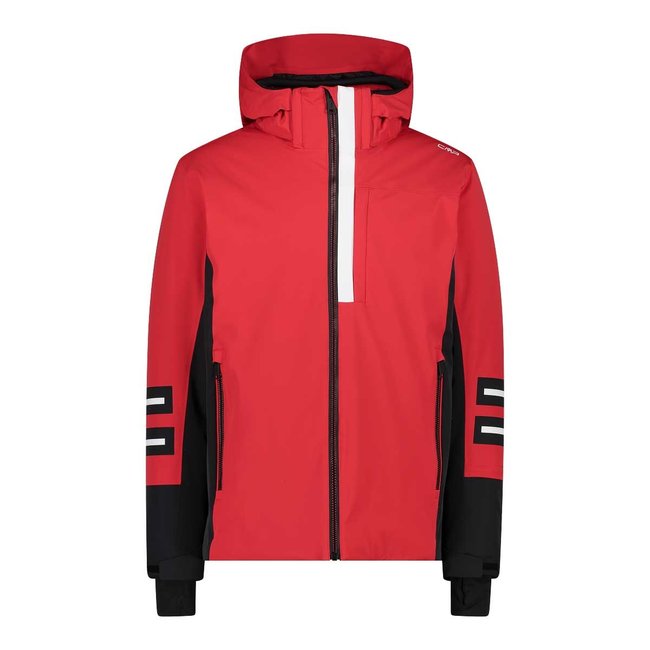 CMP Man Jacket Zip Hood - Red/Black