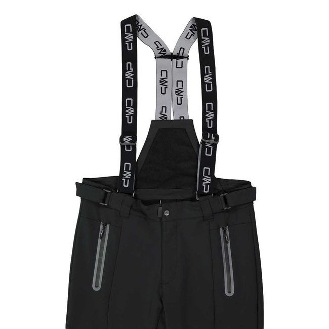 CMP Man Ski Salopette Soft Shell - Black