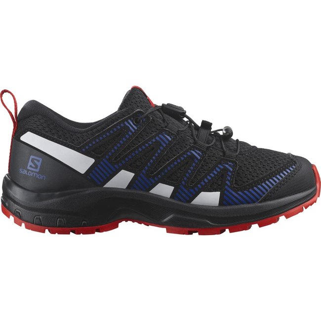 SALOMON XA PRO v8 J - Black/Lapis Blue/Fiery Red