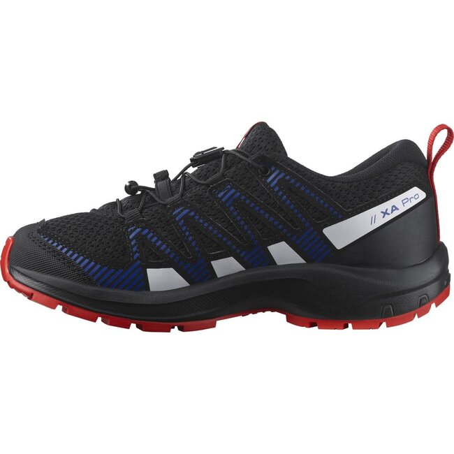 SALOMON XA PRO v8 J - Black/Lapis Blue/Fiery Red