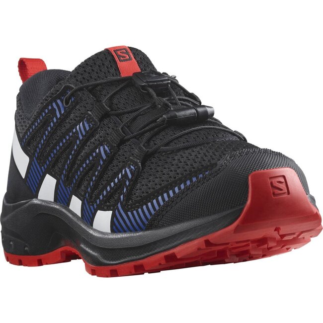 SALOMON XA PRO v8 J - Black/Lapis Blue/Fiery Red