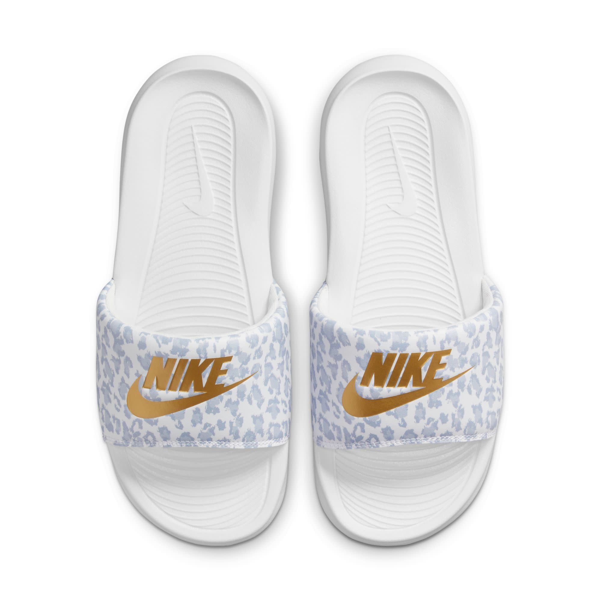 White nike store slides women