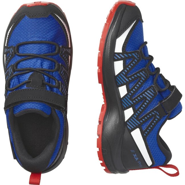 SALOMON  Xa Pro v8 K CSWP - Lapis Blue / Black / Fiery Red