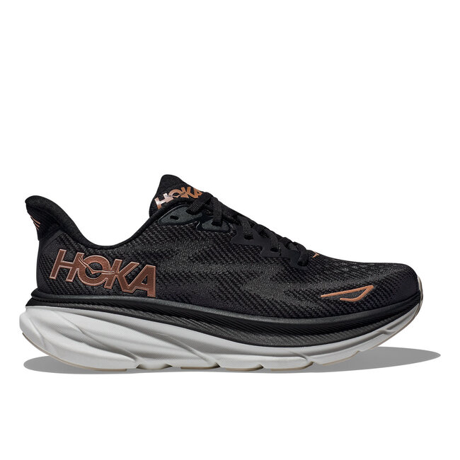 HOKA Clifton 9  W - Black/Rose Gold