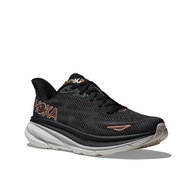HOKA Clifton 9  W - Black/Rose Gold