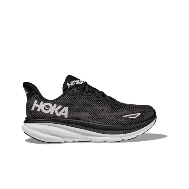 HOKA Clifton 9 WIDE -Black/White