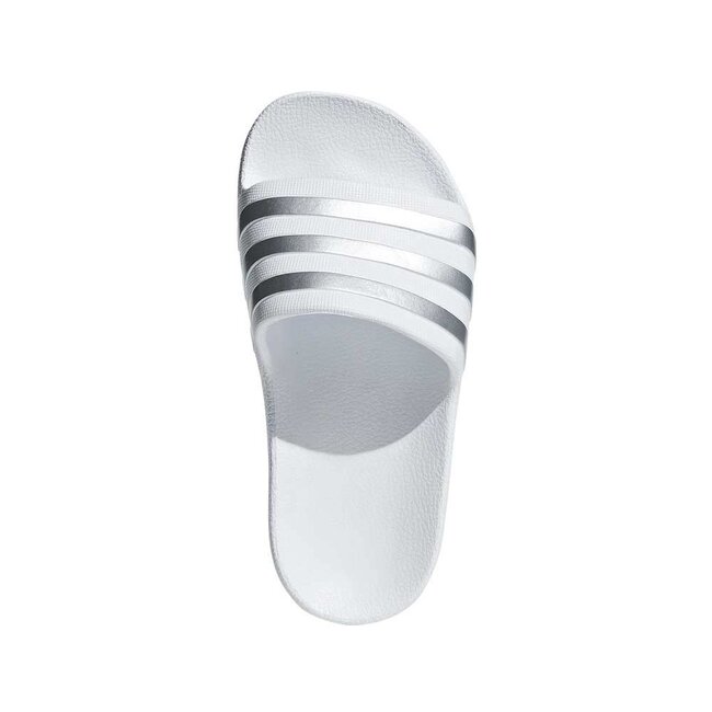 ADIDAS Adilette Aqua K - Cloud White / Silver Metallic