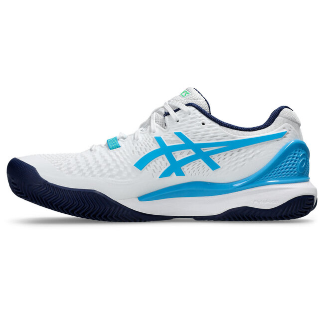 ASICS Gel Resolution 9 CLAY - White/Digital Aqua