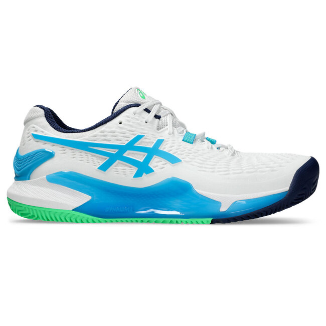 ASICS Gel Resolution 9 CLAY - White/Digital Aqua