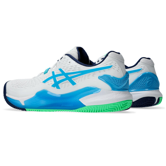 ASICS Gel Resolution 9 CLAY - White/Digital Aqua