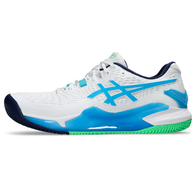 ASICS Gel Resolution 9 CLAY - White/Digital Aqua