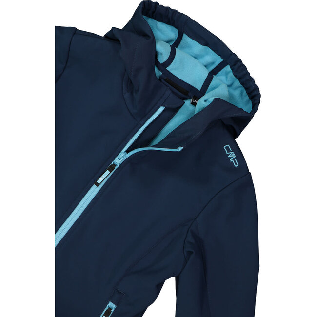 CMP Kid SoftShell Jacket - Blue/Topazio