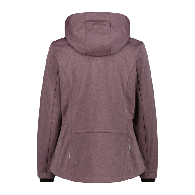 CMP W jacket Zip Soft shell Hood - Pink/Melange