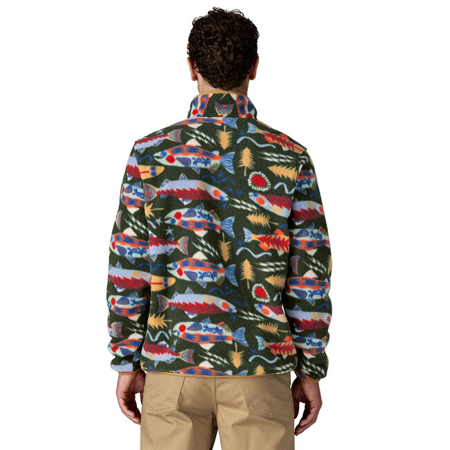 PATAGONIA M's LW Synch Snap-T P/O - Salmon Energy: Old Growth Green