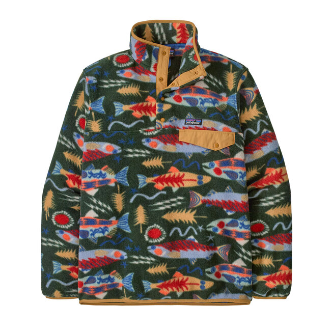 PATAGONIA M's LW Synch Snap-T P/O - Salmon Energy: Old Growth Green