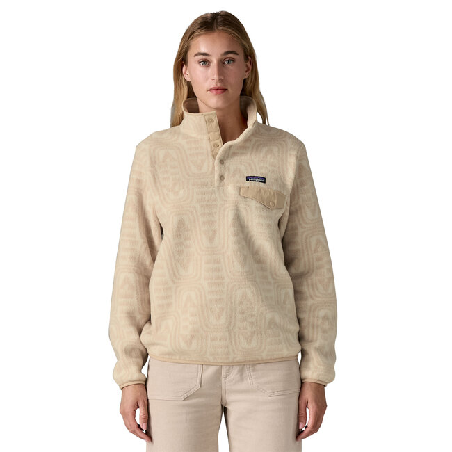 PATAGONIA W's LW Synch Snap-T P/O - Flow: Dyno White