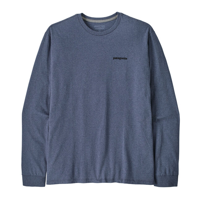 PATAGONIA M's L/S P-6 Logo Responsibili-Tee - P-6 Outline: Current Blue