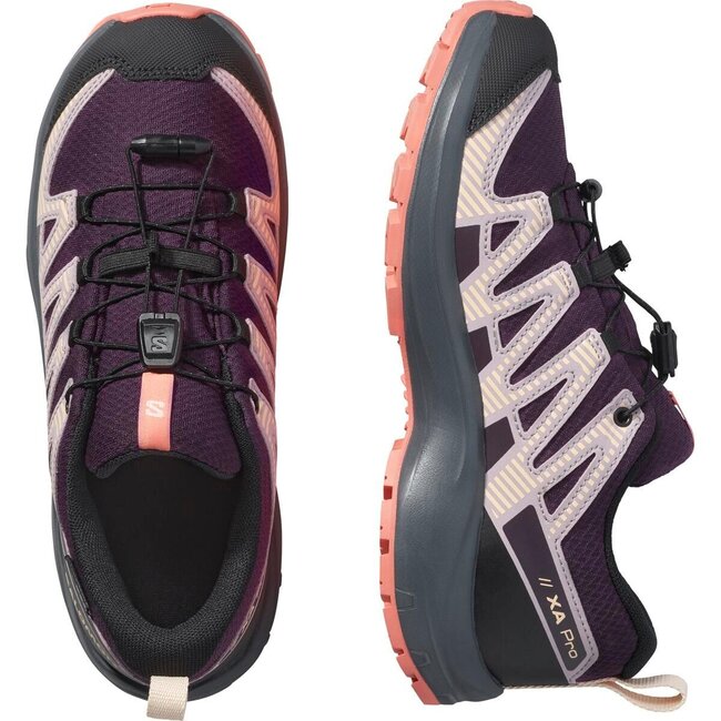 SALOMON Xa PRO 3D  v8 WP J - Plum/Turbulence/Coral