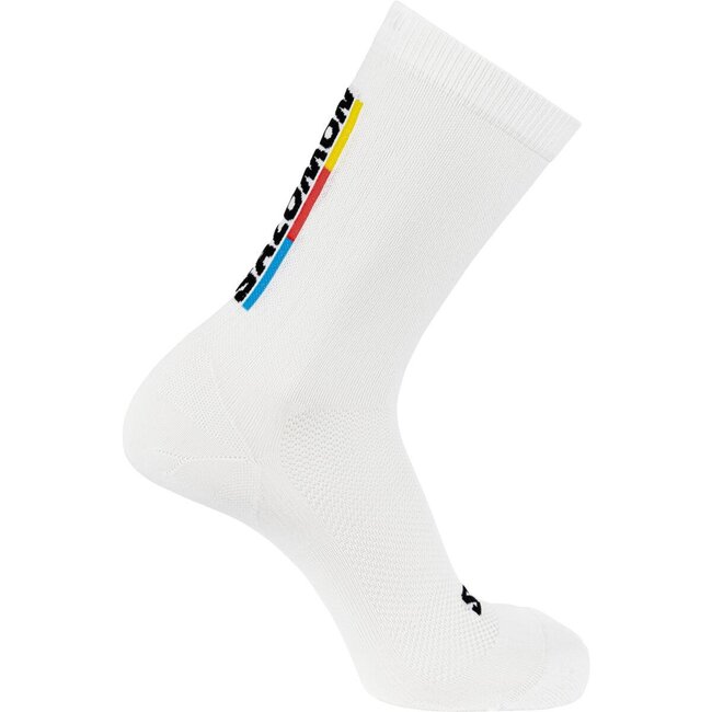 SALOMON Socks Pulse Race Flag Crew - White